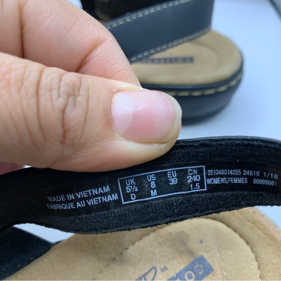 Clarks Leisa Lakelyn Women's Pewter black sandals size 8 M F15 - Picture 4 of 7